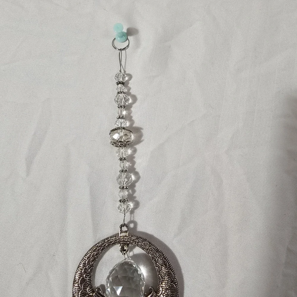 Boho Crystal Celestial And Silver Sun Catcher 12 Inch